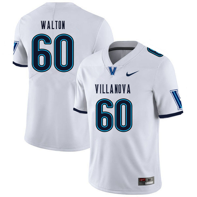Men #60 Jacob Walton Villanova Wildcats College Football Jerseys Sale-White
